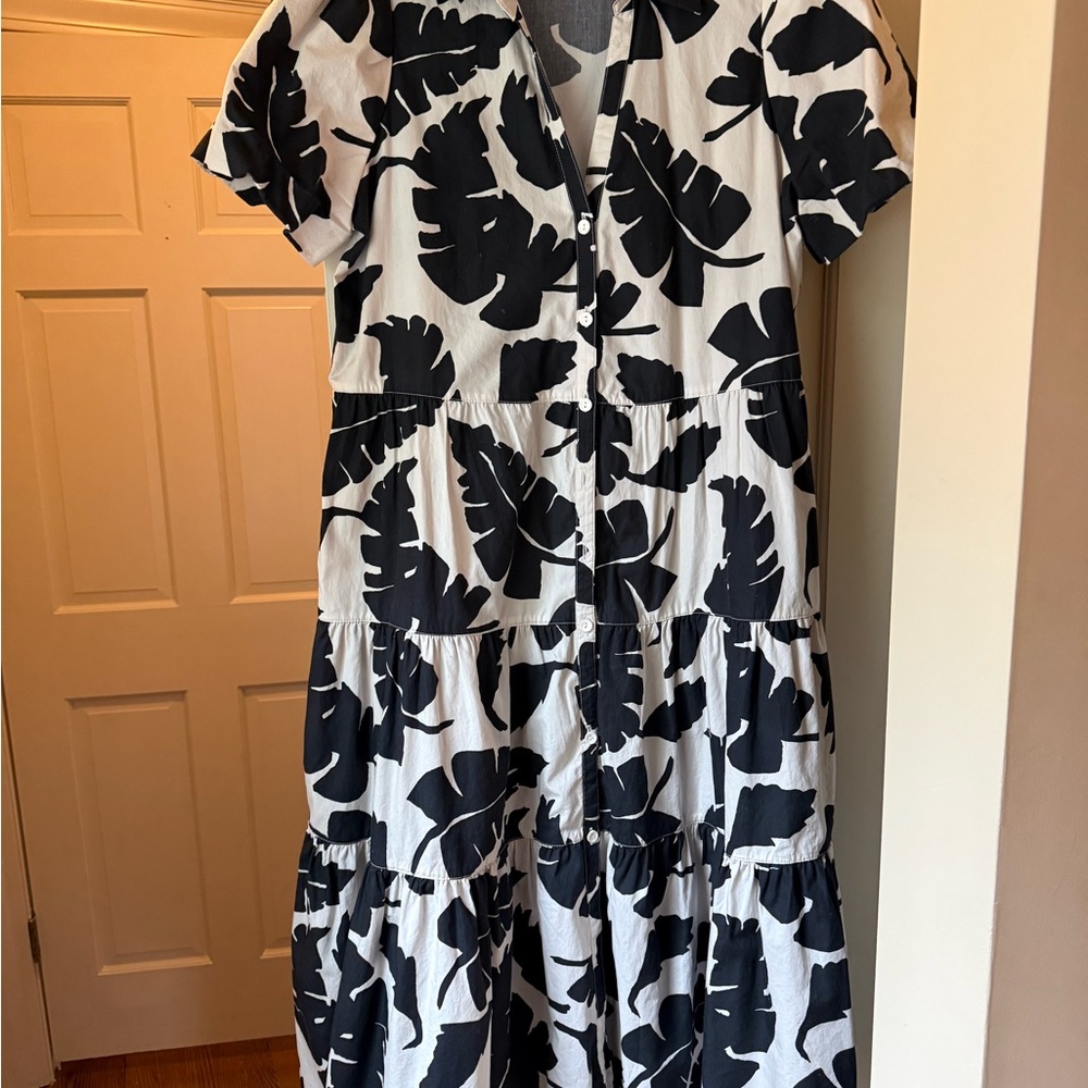 Brochu Walker Black & White Floral “Havana” Tiered Maxi Dress - Picture 3 of 4